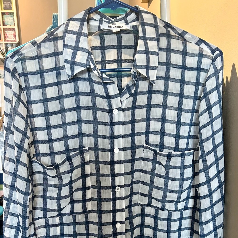 BB Dakota Sheer Plaid Shirt